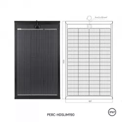 Panneau solaire 145W 12V Extra fin PERC monocristallin