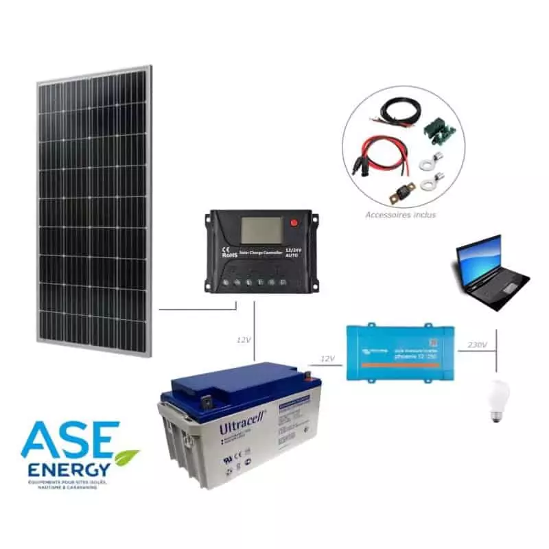 Système d'alimentation de panneau solaire 30w Chargeur de batterie de panneau  solaire 1000w Inverter USB Kit de contrôleur complet Home Portable Power  Station