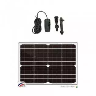 Sunnydaze Kit de pompe solaire extérieure et fontaine à panneaux avec  batterie et lumière LED - Pompe de piscine, bassin et fontaine avec  batterie solaire rechargeable - 65 GPH - Ascenseur de 47 pouces 