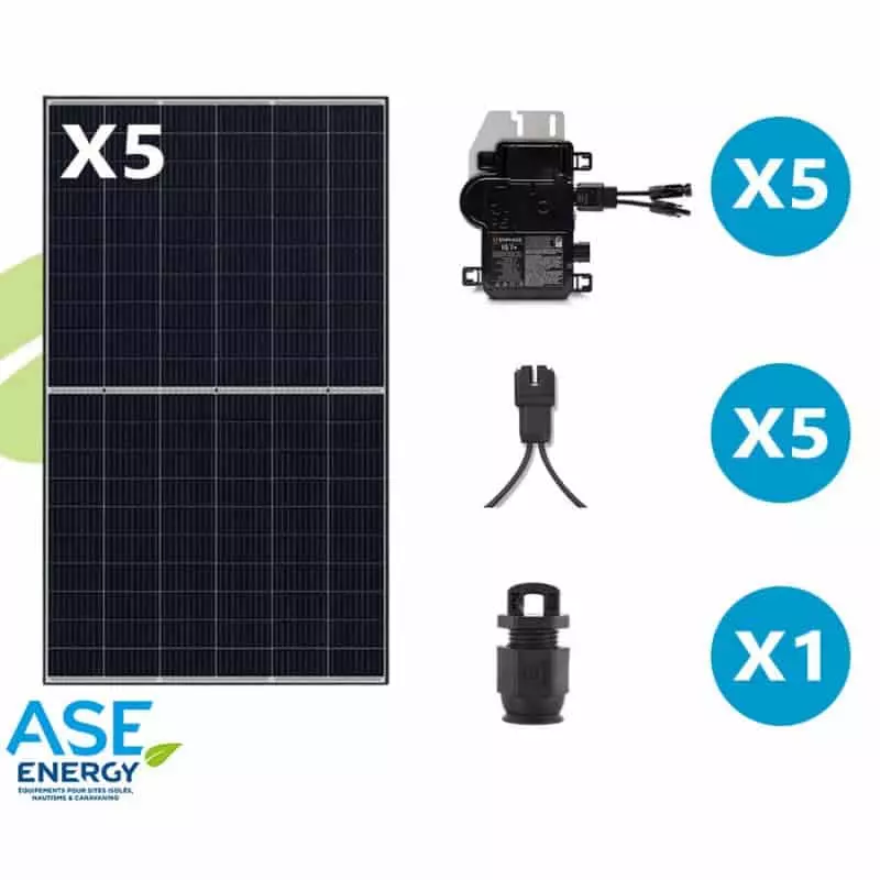 Kit 4 panneaux solaires micro onduleur avec batterie – pose au sol – Kits  autoconsommation solaire